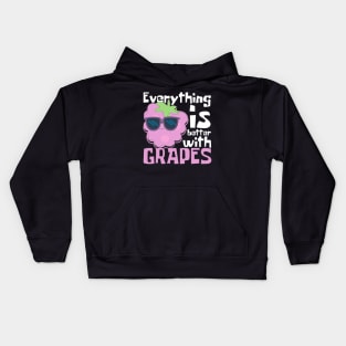 Everything Is Better With Grapes Funny Kids Hoodie